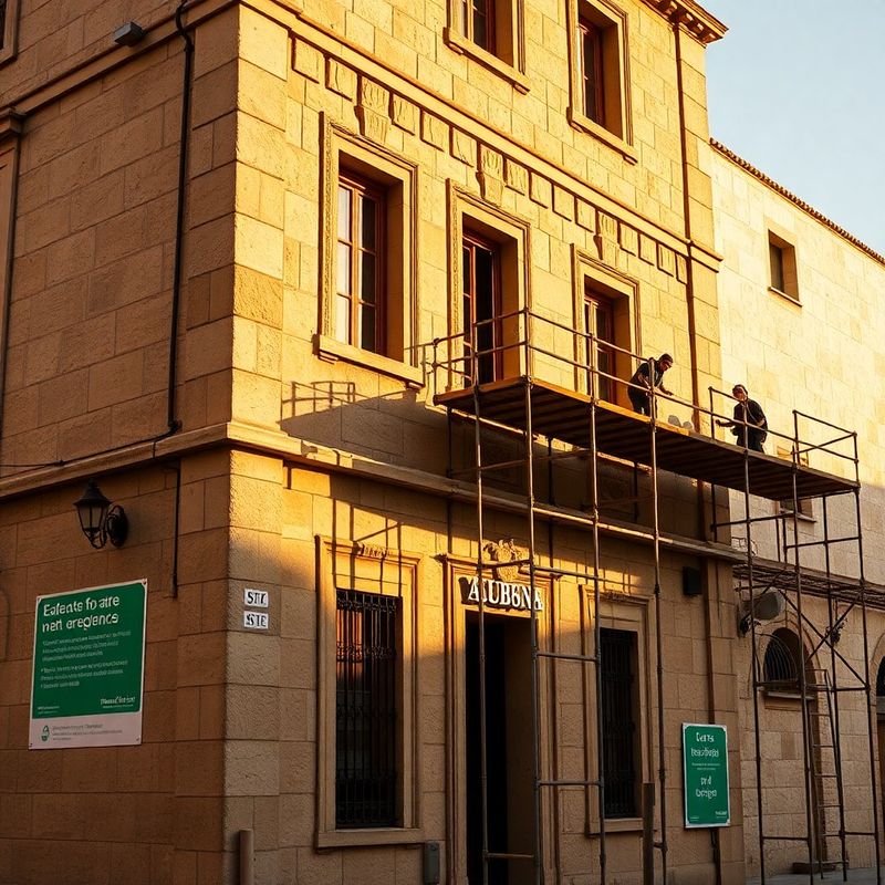 Rehabilitación de fachada de piedra marés en el Casco Antiguo de Palma